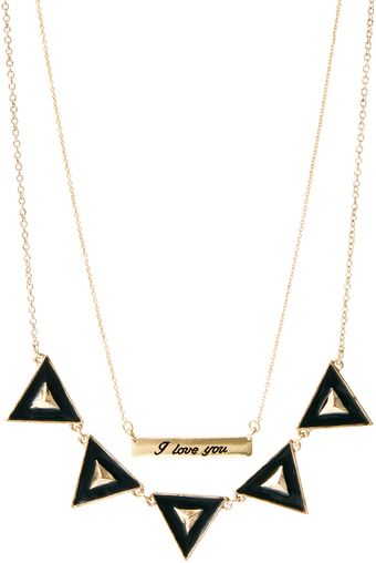 Love Asos Two Pack Bunting Necklaces - Lyst