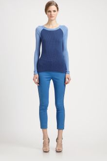 Reed Krakoff Silk-wool Baseball Sweater - Lyst