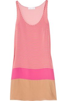 Richard Nicoll Striped Silk Crepe De Chine Dress - Lyst