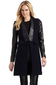 Sachin & Babi Noah Leather Sleeve Jacket - Lyst