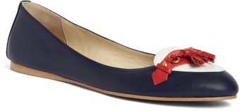 Brooks Brothers Calfskin Tassel Ballet Flat - Lyst