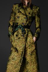 Burberry Prorsum Peacock Feathered Trench Coat