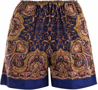 Carven Paisleyprint Shorts - Lyst