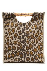 Charlotte Olympia Leopard Print Canvas Tote
