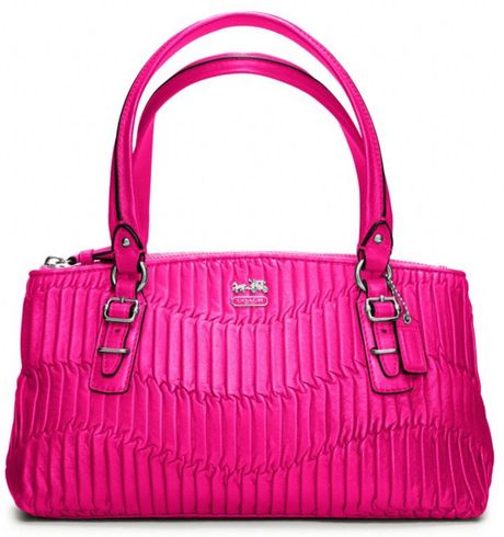 small hot pink coach purse