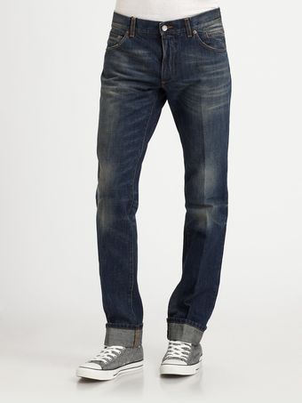 Dolce & Gabbana Dirty Washed Denim Jeans - Lyst