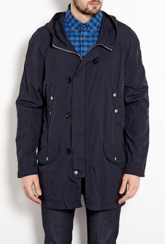Farhi By Nicole Farhi Navy Lightweight Paper Nylon Parka - Lyst