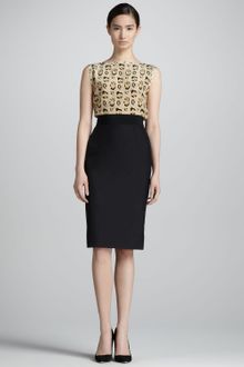 Giambattista Valli Silk Shantung Pencil Skirt - Lyst