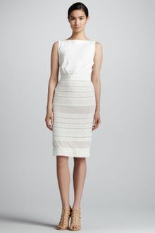 Giambattista Valli Sleeveless Knit Dress with Lace Bottom - Lyst