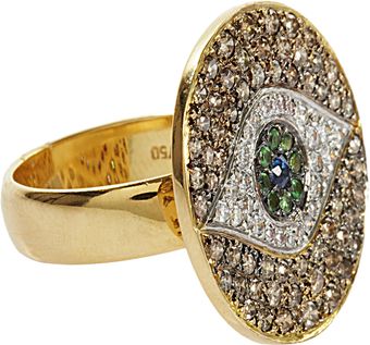 Ileana Makri Diamond Sapphire Tsavorite Dawn Ring - Lyst