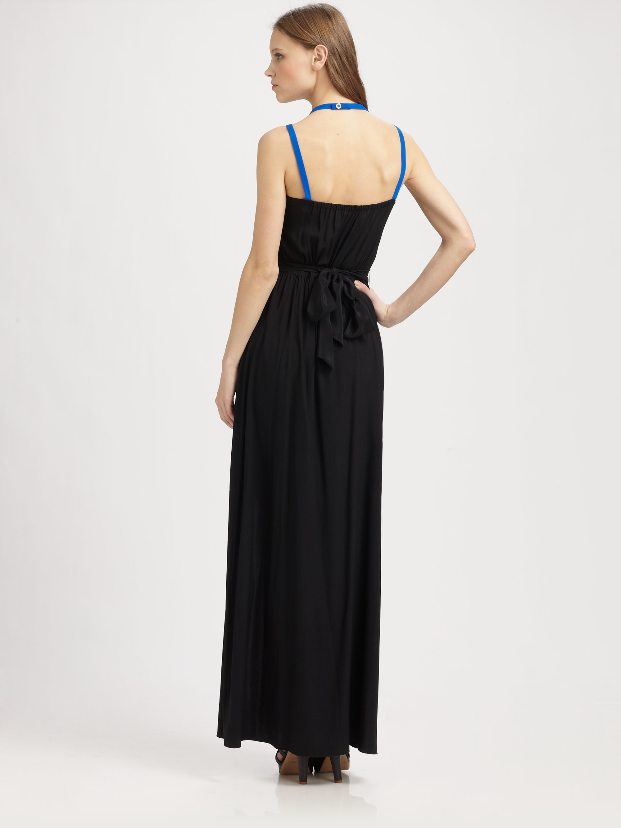 Jay Godfrey Silk Maxi Dress in Black Lyst