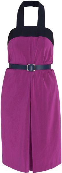 Martin Grant Flow Dress with Leather Belt - Lyst
