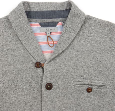 Ted Baker Haycool Shawl Collar Cardigan in Gray for Men (grey) | Lyst