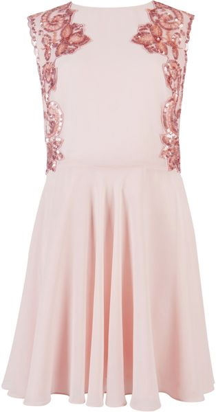 Ted Baker Russi Mesh Beaded Dress - Lyst