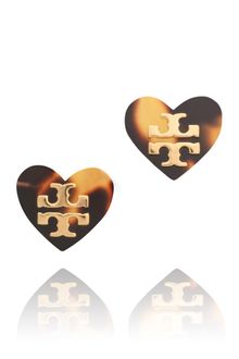 Tory Burch Tilsim Logo Heart Stud Earring - Lyst
