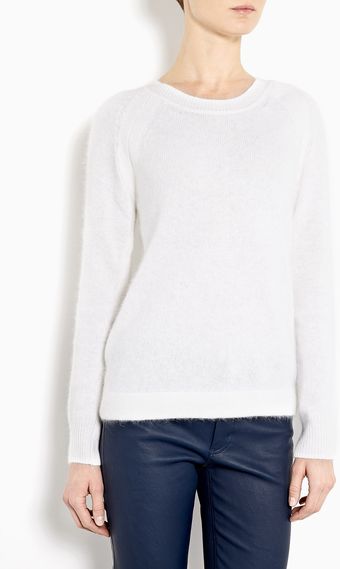 Acne White Micah Angora Jumper - Lyst