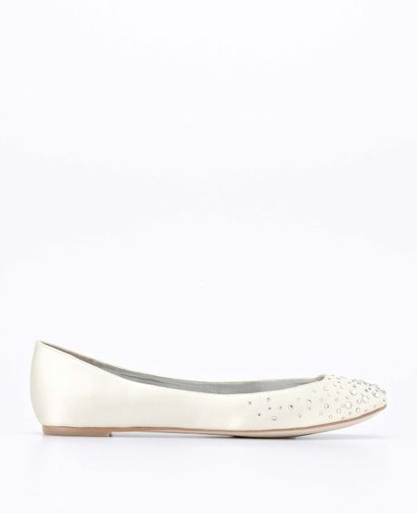 ivory sparkle flats