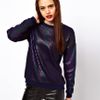 Asos Jumper in Oil Slick Foil in Blue (navy) - Lyst