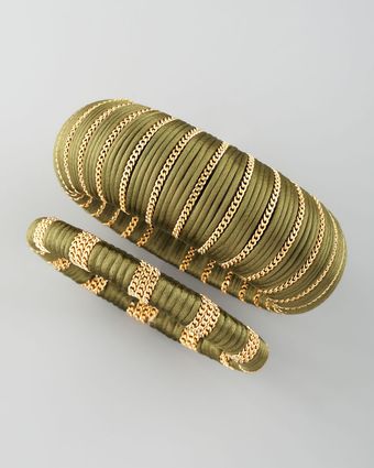 Cara Accessories Twopiece Wrapped Bangles - Lyst