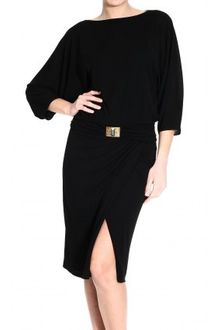 Emilio Pucci 3/4 Sleeves Jersey Dress Wide Neckline Back - Lyst