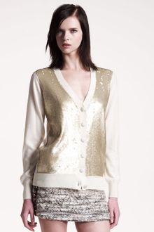 Gryphon Sequined Cardigan - Lyst