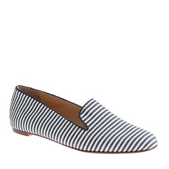 J.Crew Striped Loafers - Lyst