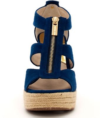 Michael Kors Damita Canvas Wedge - Lyst