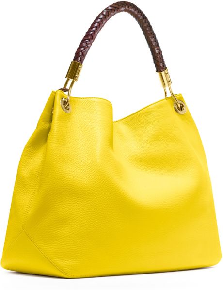 Michael Kors Large Skorpios Shoulder Bag in Yellow