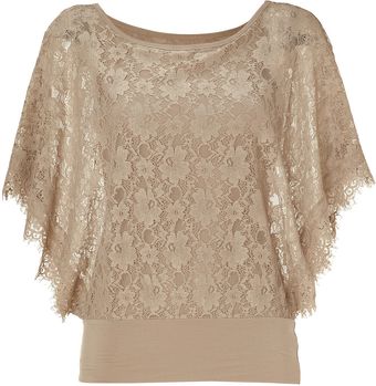 Steffen Schraut Dusty Sand Lovely Lace Top - Lyst