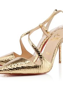 Christian Louboutin Metallic Strappy Sandals - Lyst