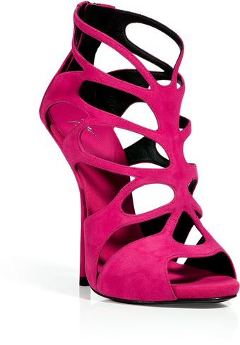 Giuseppe Zanotti Magenta Suede Wafer Platform Sandals - Lyst
