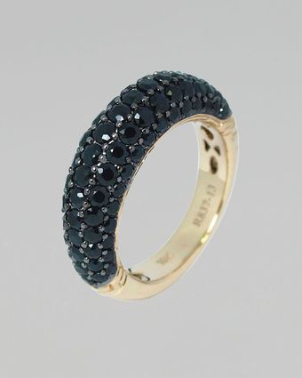 John Hardy Gold Classic Chain Black Sapphire Slim Dome Ring - Lyst