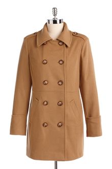 Michael Kors Doublebreasted Peacoat - Lyst