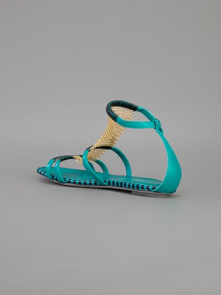 strappy turquoise sandals