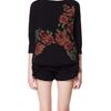 Zara CrossStitched Flower Sweater in Floral (black) - Lyst