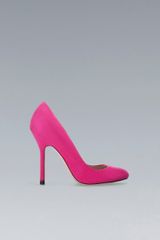 Zara Suede Court Shoe