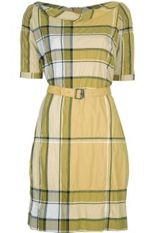 Burberry Brit Belted Checked Print Dress - Lyst