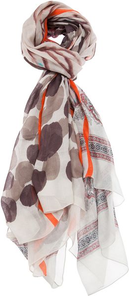 Pierre Louis Mascia Blotchy Print Scarf - Lyst