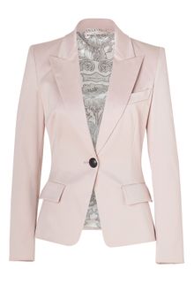 Emilio Pucci Blush One Button Stretch Cotton Blazer - Lyst