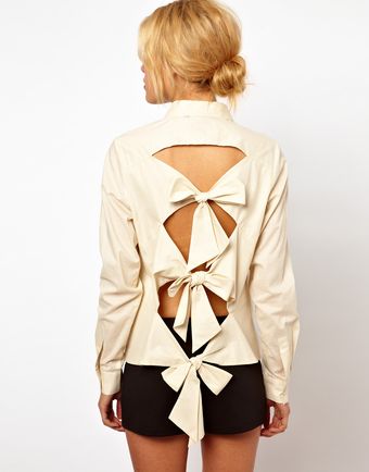 ASOS Collection Asos Shirt with Bow Back Detail - Lyst