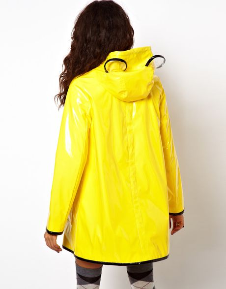 Asos Rain Trench with Ears in Yellow | Lyst