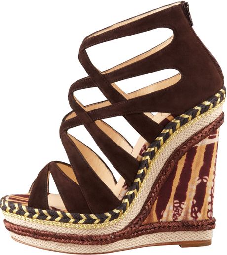 louboutin brown sandals