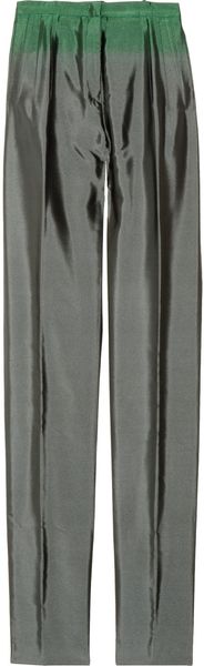 Jil Sander Dipdye Pleated Silk Pants - Lyst
