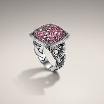 John Hardy Large Cushion Woven Shank Ring - Lyst