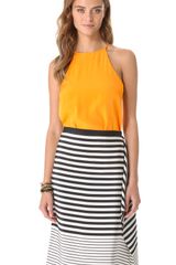 Tibi Silk Halter Top