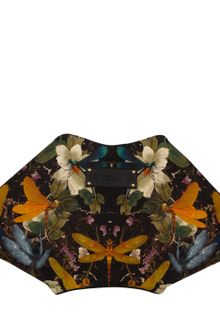 Alexander McQueen Printed De Manta Silk Satin Clutch Bag - Lyst