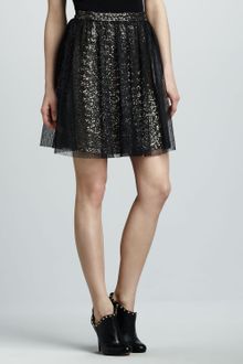 Alice + Olivia Carlyn Sequined Skirt - Lyst