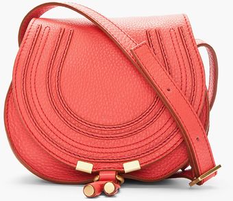 Chloé Coral Pink Marcie Round Small Pochettete - Lyst