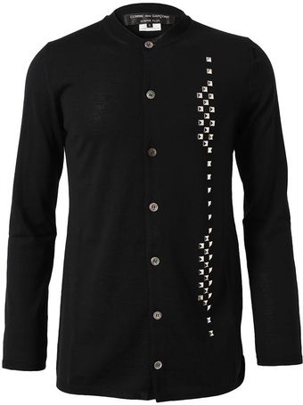 Comme Des Garçons Studded Wool Cardigan - Lyst