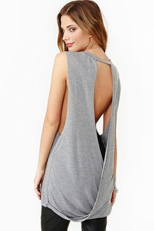 Nasty Gal Hang Loose Muscle Tee Gray - Lyst